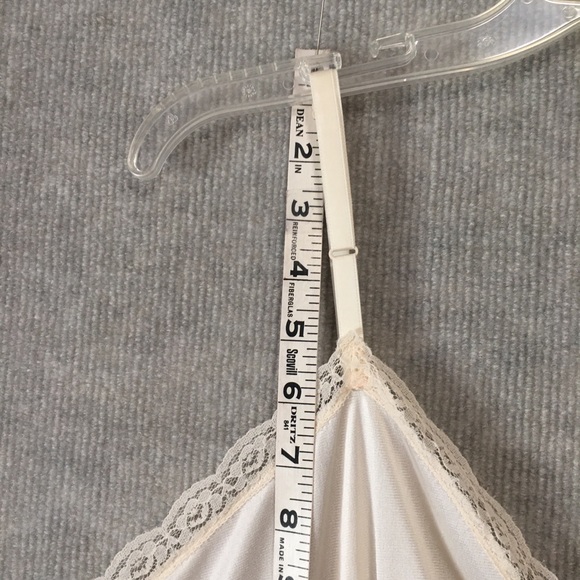 Vtg full nylon slip Tessie Made in USA cream lace Tag 40 (Bust @34”) EUC Y2K - Picture 9 of 15